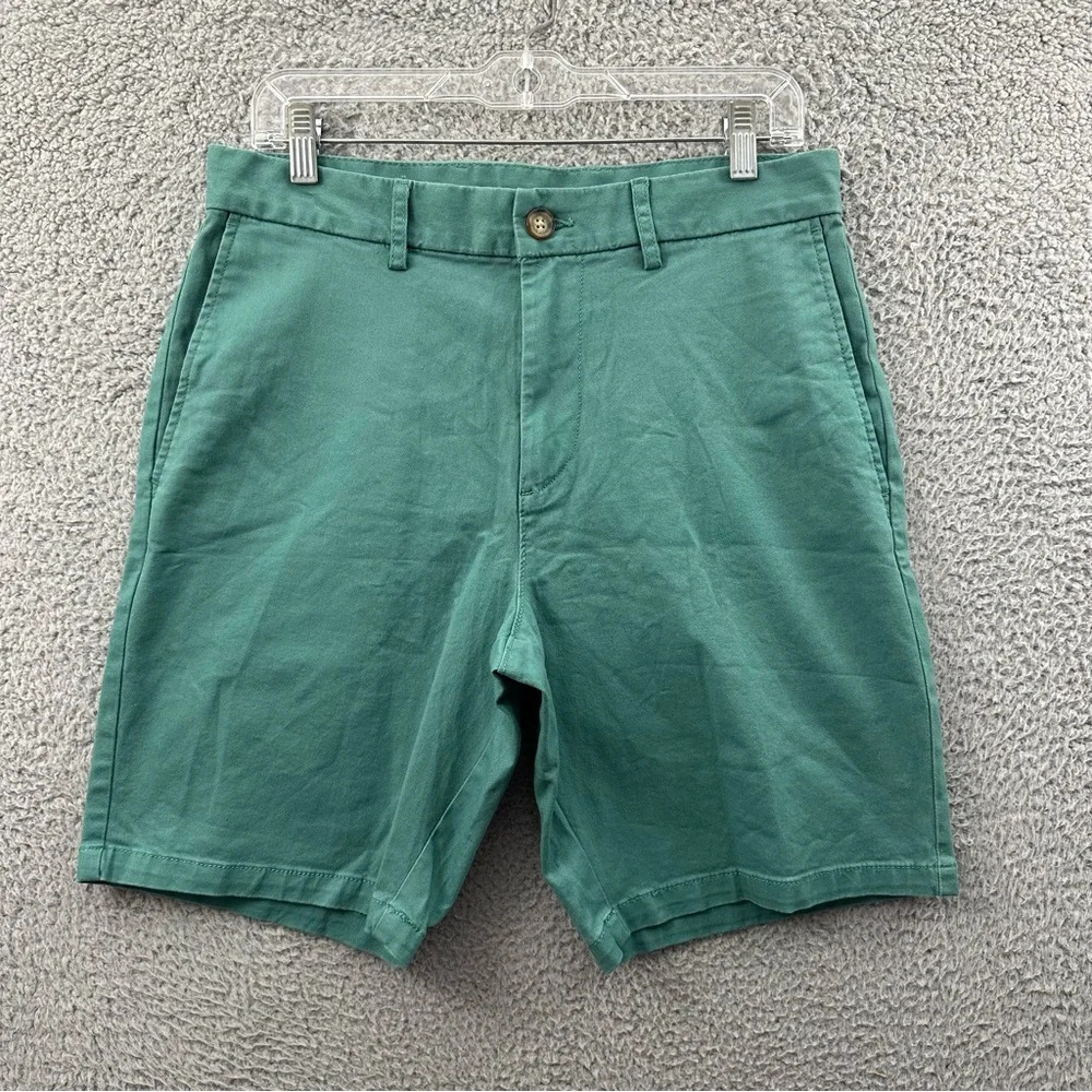 Old Navy Slim Built In Flex 9" Rotation Chino Shorts Teal‎ Green Preppy Men's 31